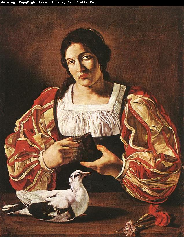 CECCO DEL CARAVAGGIO Woman with a Dove sdv